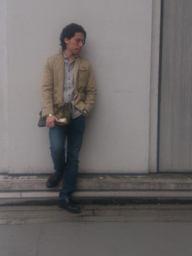 「TYPE BLUE（タイプブルー）のアイテム」を使った、RIKUさん（メンズ・177cm）の冬コーディネート