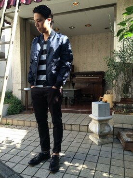 「ハロウィン」｜「アイテム（ミリタリージャケット）」を使った、RIKUさん（メンズ・177cm）の秋コーディネート