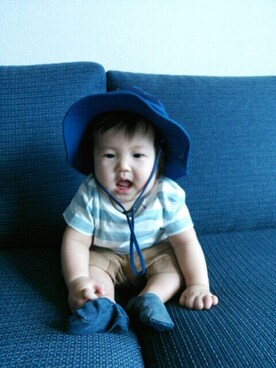 「ノースフェイス」｜「アイテム（おもちゃ）」を使った、saku*さん（キッズ・60cm）の夏コーディネート