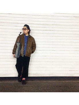 「override 」｜「アイテム（ノーカラージャケット）」を使った、  hiroakiさん（メンズ・170cm）の冬コーディネート