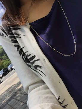 「AZUL（アズール）のアイテム（アクセサリー）」を使った、Mayuさん（レディース・158cm）の春コーディネート