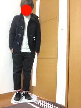 「RAGEBLUE（レイジブルー）のアイテム（ダッフルコート）」を使った、にんじんさん（メンズ・170cm）の冬コーディネート