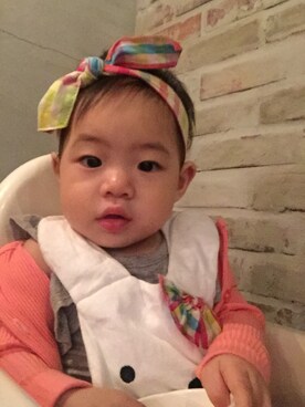 「Cute」｜「アイテム（オールインワン・サロペット）」を使った、Cissyさん（キッズ・80cm）の夏コーディネート