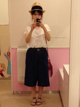 「topic luxe（トピックラックス）のアイテム（トップス）」を使った、ちーもさん（レディース・161cm）の夏コーディネート
