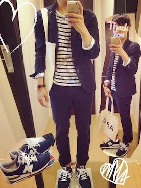 「BEAUTY&YOUTH UNITED ARROWS（ビューティーアンドユースユナイテッドアローズ）のアイテム（セットアップ）」を使った、はりぃさん（メンズ・170cm）の夏コーディネート