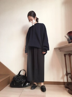 「仕事着」｜「アイテム（サロペット/オーバーオール）」を使った、Risさん（レディース・153cm）の秋コーディネート