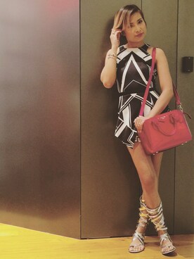 「ZALORA（-）のアイテム（オールインワン・サロペット）」を使った、EyeDa Erin Chanさん（レディース・155cm）の夏コーディネート