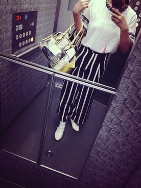 「GALLERIE（ギャレリー）のアイテム（Tシャツ/カットソー）」を使った、mar:ka❤︎さん（レディース・156cm）の春コーディネート