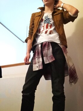 「ミッキー」｜「アイテム（ブルゾン）」を使った、ToMoさん（メンズ・174cm）の春コーディネート