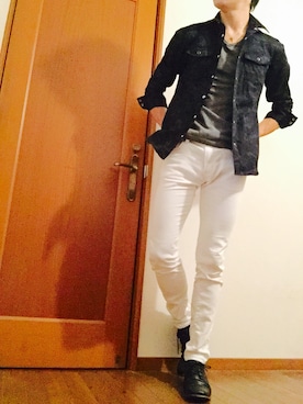 「BARNS（バーンズ）のアイテム（シューズ）」を使った、ToMoさん（メンズ・174cm）の秋コーディネート