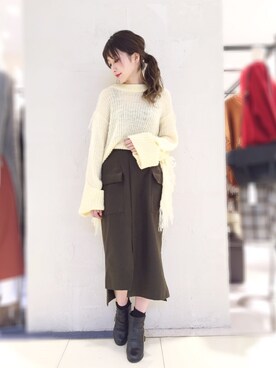 OSMOSISルミネ立川さん（レディース・161cm）の冬コーディネート