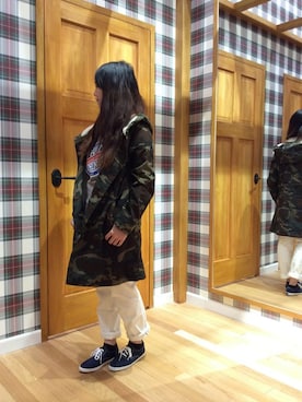 「McGREGOR CLASSIC（マックレガークラシック）のアイテム（ジャケット/アウター）」を使った、森脇梢さん（レディース・160cm）の冬コーディネート