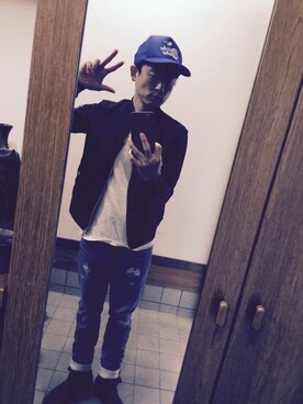 「アイテム（MA-1）」を使った、Kousukeさん（メンズ・172cm・30代）の冬コーディネート