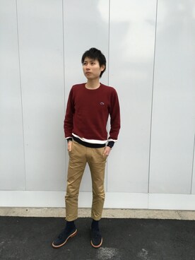「Loake（ローク）のアイテム（ブーツ）」を使った、おかちゃん☆さん（メンズ・176cm）の冬コーディネート