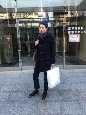 「Loake（ローク）のアイテム（ブーツ）」を使った、おかちゃん☆さん（メンズ・176cm）の冬コーディネート