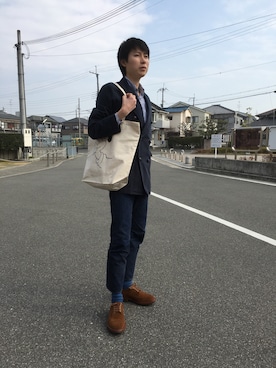 「Band of Outsiders（バンドオブアウトサイダーズ）のアイテム（その他アウター）」を使った、おかちゃん☆さん（メンズ・176cm）の春コーディネート