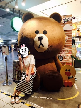 「アイテム（トートバッグ、オレンジ系）」を使った、YJX_0310さん（レディース・168cm）の夏コーディネート