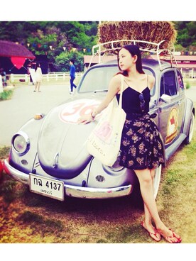 「ZARA（ザラ）のアイテム（キャミソール、ブラック系）」を使った、zenaideさん（レディース・160cm）の秋コーディネート