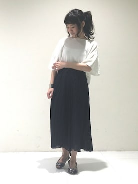 「フレアスリーブ」｜かっけんさん（レディース・153cm）の春コーディネート