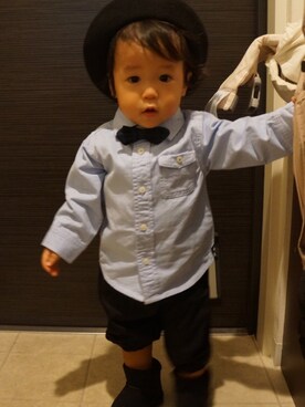 「D.fesense（ディーフェセンス）のアイテム（パンツ）」を使った、yuichanさん（キッズ・80cm）の秋コーディネート