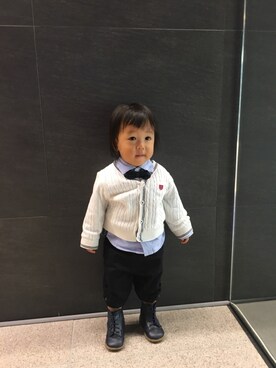 「D.fesense（ディーフェセンス）のアイテム（パンツ）」を使った、yuichanさん（キッズ・80cm）の秋コーディネート