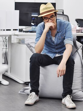 「hat」｜DennisKwanさん（メンズ・178cm）の春コーディネート