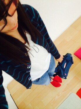 「カンケンBAG」｜YUIさん（レディース・158cm）の秋コーディネート