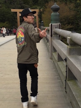 「RVCA（ルーカ）のアイテム（ジャケット/アウター）」を使った、maaaz stylesさん（メンズ・172cm）の春コーディネート