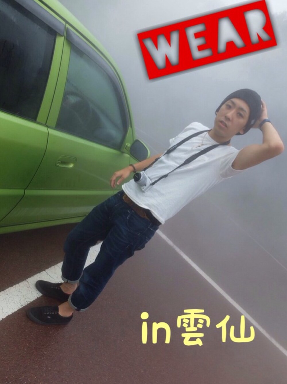 「デニム、VANS、シンプル、アメカジ、ニット帽、クロップドパンツ、TIMEX、ポケットＴシャツ、白Tシャツ、シルバーアクセサリー」｜「RADIALLのニット帽（ニットキャップ/ビーニー、ブラック系）」を使った、ばーど。さん（メンズ・171cm）の夏コーディネートの1枚目の写真
