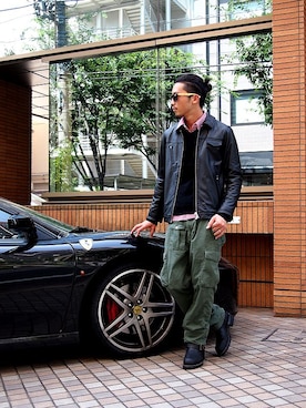 「FLIP THE SCRIPT（フリップザスクリプト）のアイテム（その他アウター）」を使った、HIROKIさん（メンズ・176cm）の冬コーディネート