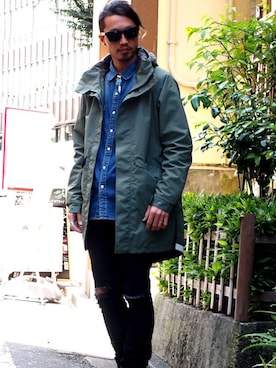 「FLIP THE SCRIPT（フリップザスクリプト）のアイテム（トップス）」を使った、HIROKIさん（メンズ・176cm）の秋コーディネート