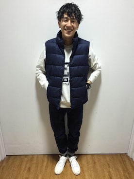 「BACK NUMBER（バックナンバー）のアイテム（スウェット）」を使った、enokeeeeeさん（メンズ・173cm）の秋コーディネート
