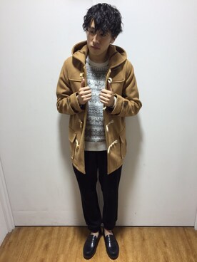 「BACK NUMBER（バックナンバー）のアイテム（ダッフルコート）」を使った、enokeeeeeさん（メンズ・173cm）の秋コーディネート