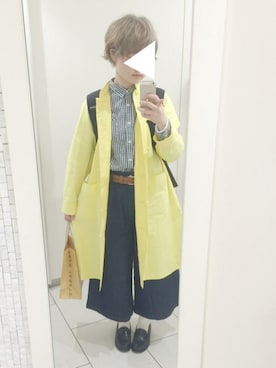 「I am I in fact...（アイアムアイインファクト）のアイテム（その他アウター）」を使った、いくみさん（レディース・152cm）の春コーディネート