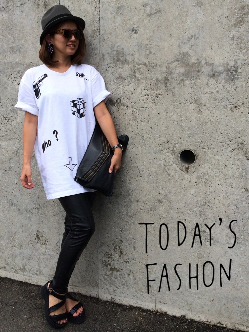 「mzm、M'zmansion、モノクロ、メンズライク、ZARA」｜「M'z mansionのT-sharit（Tシャツ/カットソー、ホワイト系）」を使った、mari andoさん（レディース・158cm）の秋コーディネートの1枚目の写真
