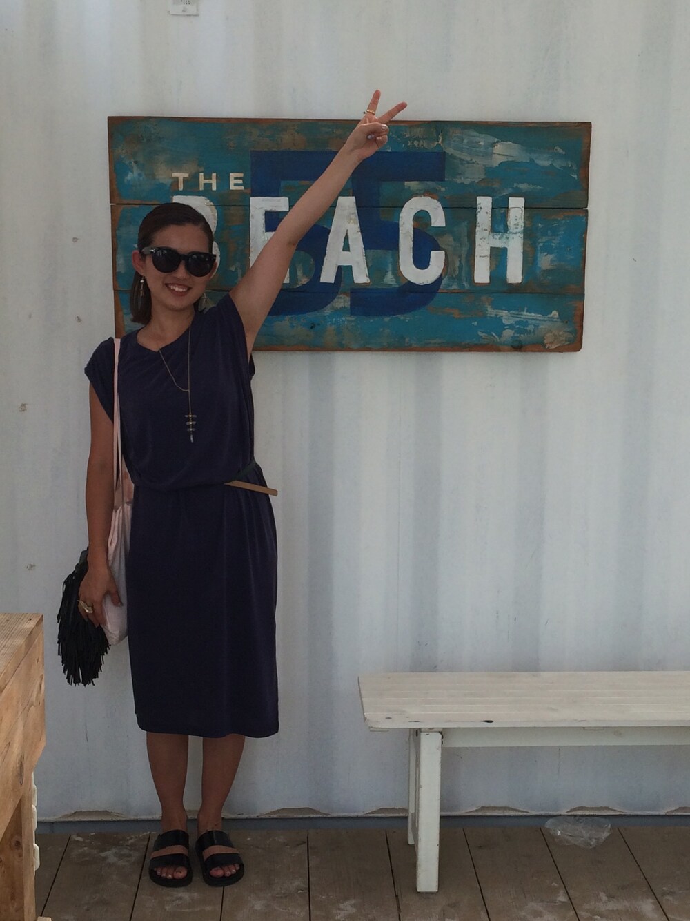 「TheDayzTokyo、beach、ZARA、mzm、M'zmansion」｜「ZARAのサンダル

（サンダル、ブラック系）」を使った、mari andoさん（レディース・158cm）の夏コーディネートの1枚目の写真