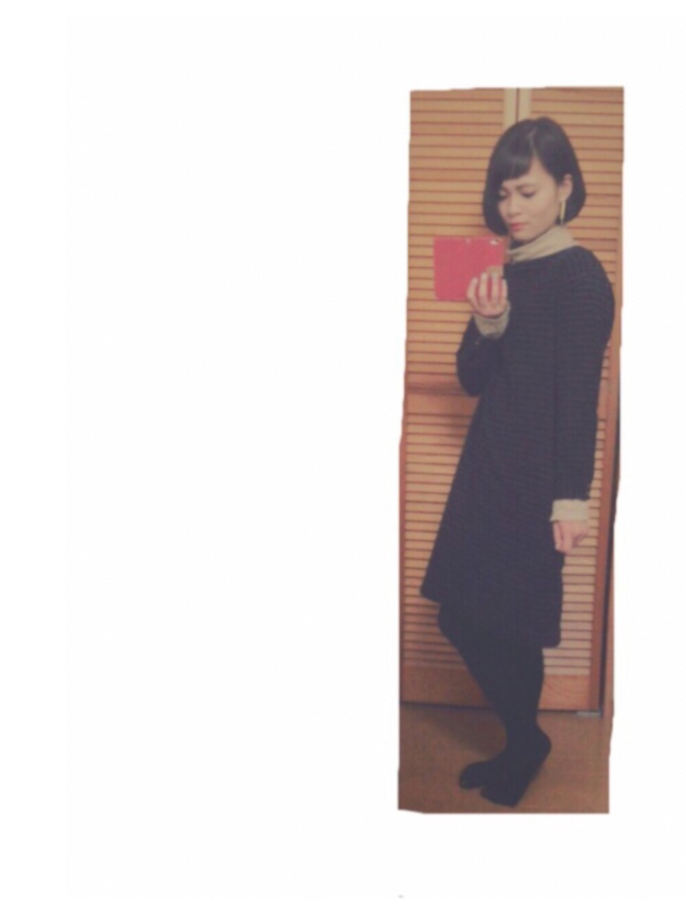 「onepiece」｜「B.L.U.Eのアイテム（ワンピース、その他）」を使った、m a n a ❥❥さん（レディース・153cm）の冬コーディネートの1枚目の写真