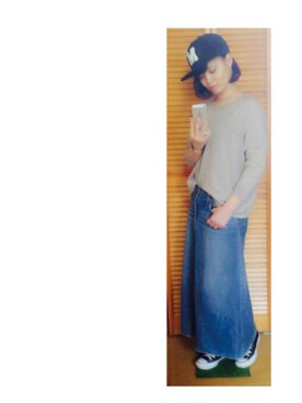 「B.L.U.E（ビーエルユーイー）のアイテム（スカート）」を使った、m a n a ❥❥さん（レディース・153cm）の春コーディネート