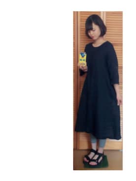 「7月WEAR夏のサンダル祭り」｜「アイテム（ワンピース/ドレス）」を使った、m a n a ❥❥さん（レディース・153cm）の夏コーディネート