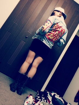 「JOYRICH」｜「アイテム（デニムジャケット）」を使った、MIHO さん（レディース・165cm）の秋コーディネート