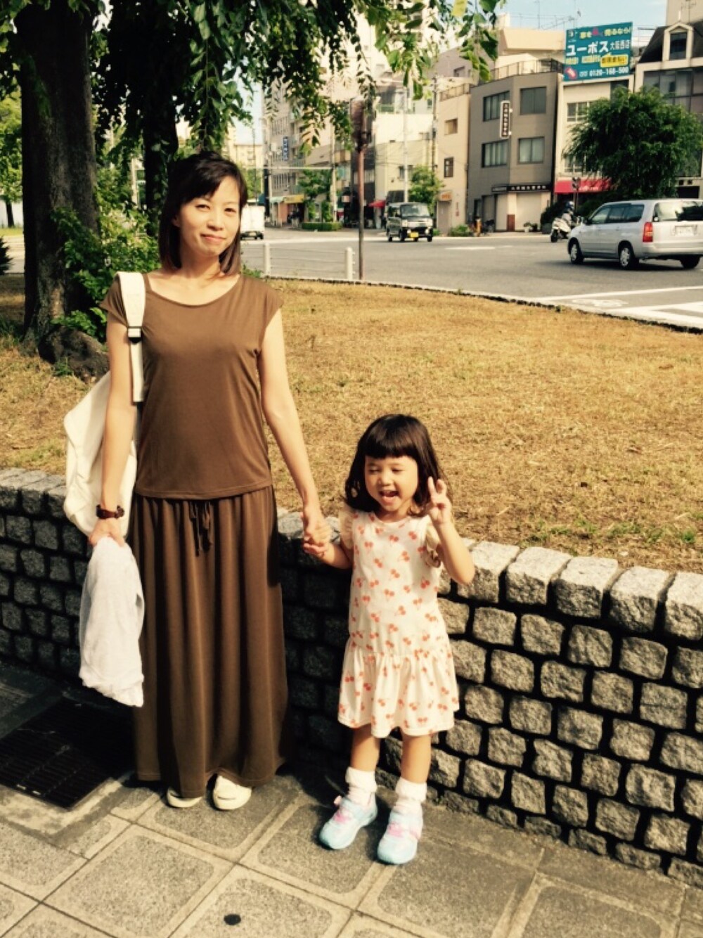 「CIAOPANICのアイテム（ワンピース、グリーン系）」を使った、mikaさん（キッズ・100cm）の夏コーディネートの1枚目の写真