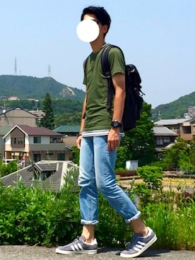 「MSPC（エムエスピーシー）のアイテム」を使った、しゅんたろーさん（メンズ・177cm）の春コーディネート