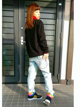 「うしろ姿」｜「アイテム（その他）」を使った、怜*美。さん（レディース・154cm）の春コーディネート