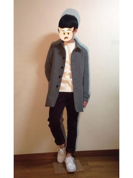 「アイテム（ステンカラーコート）」を使った、しゃむさん（メンズ・166cm・10代）の秋コーディネート