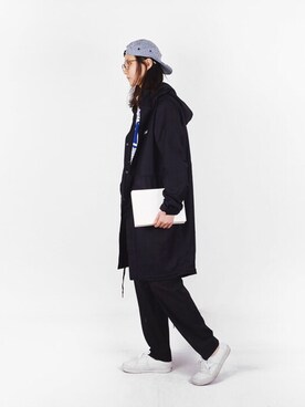 「WILD THINGS（ワイルドシングス）のアイテム（トレンチコート）」を使った、火星李萝卜さん（レディース・170cm）の秋コーディネート