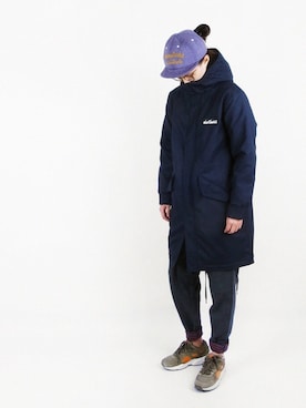 「WILD THINGS（ワイルドシングス）のアイテム（ピーコート）」を使った、火星李萝卜さん（メンズ・170cm）の秋コーディネート
