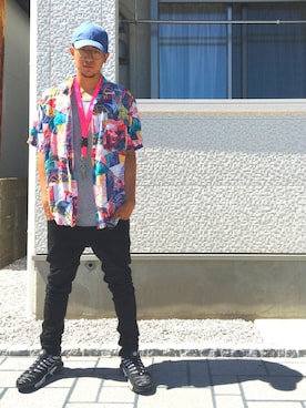 「金子眼鏡（カネコガンキョウ）のKilgore Glasses - Made by Kaneko Optical / ボストン型眼鏡 - 金子眼鏡製（メガネ）」を使った、りゅういち先生さん（メンズ・178cm）の秋コーディネート