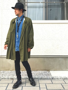 「Ralph Lauren」｜「アイテム（ミリタリージャケット）」を使った、りゅういち先生さん（メンズ・178cm）の秋コーディネート