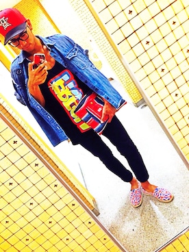 「JOYRICH」｜「アイテム（その他シューズ）」を使った、yjnさん（メンズ・173cm）の夏コーディネート