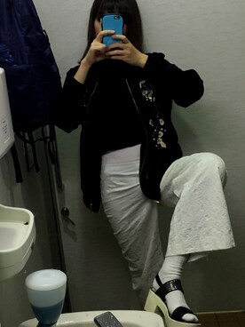 「トイレから失礼しやす」｜「アイテム（ブルゾン）」を使った、bonryさん（レディース・163cm）の秋コーディネート